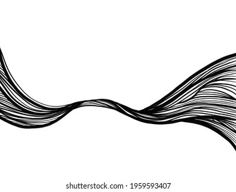 Wave Pattern Illustration Black Lines Stock Illustration 1959593407 ...