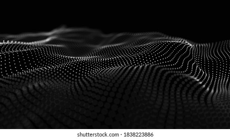 Wave Particles Abstract Background Dynamic Wave Stock Vector (Royalty ...