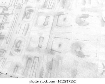 Wave Stripes Pattern. White Fun Geometrics. Grey Pattern. Grey Grunge Abstract Painting. Silver Street. Geo Watercolor. - Shutterstock ID 1612919152