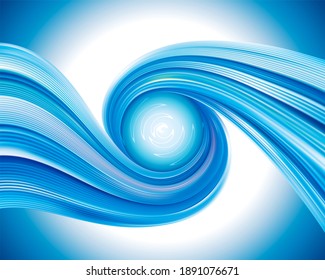 Wave Water Spiral Curve Abstract Background. 