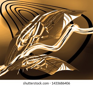 waves and circles composition design