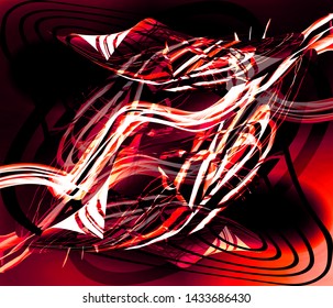 waves and circles composition design