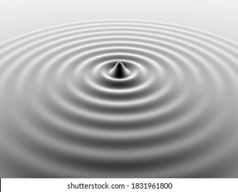 Waves, Diffraction, 3D Rendering, Diffraction Pattern