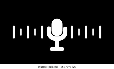 Waves of the Digital Equalizer Isolated on Black Backgrounds. Digital Sound EQ Vector Illustration. Voice Assistant Sound  Voice Generation or Recognition Concept 4k illustration 
