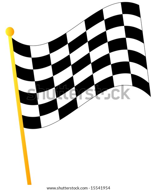 waving\
checkered flag on white background -\
vector
