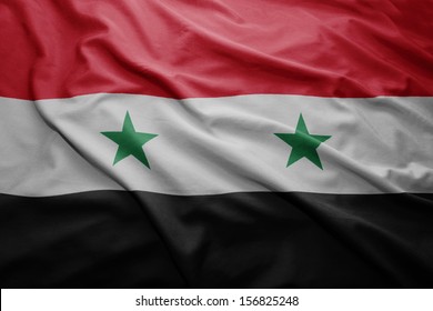 Waving Colorful Syrian Flag