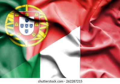 Waving Flag Italy Portugal Stock Illustration 262287215 | Shutterstock