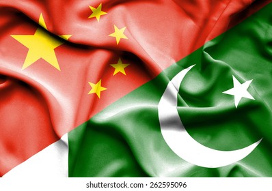 Waving Flag Of Pakistan And China