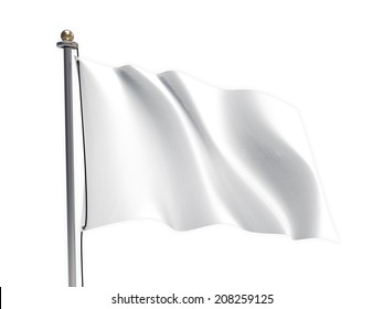 Waving Flag/Blank Flag - White Background