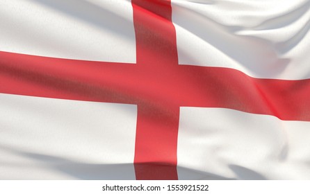 Waving National Flag England Waved Highly Stock Illustration 1553921522 ...