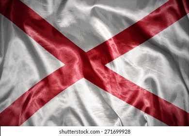 Waving And Shining Alabama State Flag