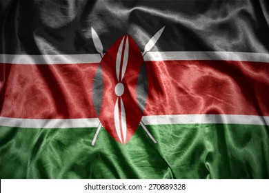 Waving And Shining Kenyan Flag