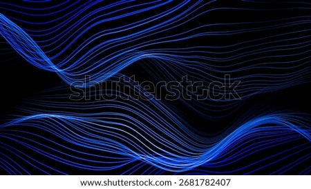 waving strings abstract background 3D graphics