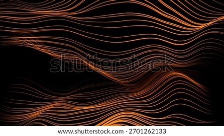 waving strings abstract background 3D graphics