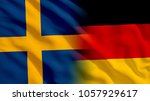 Waving Sweden and Germany Flag