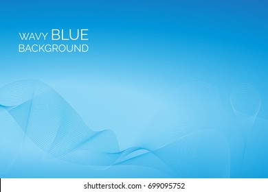Wavy blue background