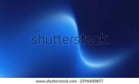 Wavy blue background with soft light. abstract blue gradient with texture noise grain.