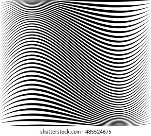 Wavy dynamic irregular lines pattern  Stripes and waving distortion  Minimal lined texture  background  