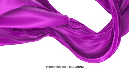 Wavy Fabric On White Background Image Stock Illustration 1501901012 ...