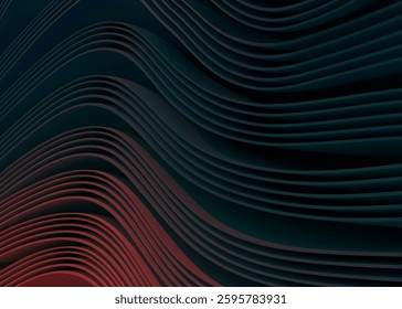 Wavy Red Shape Wallpaper Backround