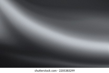 Wavy Shinny Dark Silver Banner Background Template. Light Effect Wallpaper.