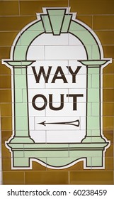 Way Out Sign In London Tube