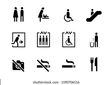 wayfinding system signboard pictogram icon