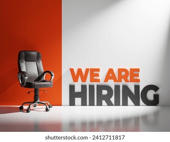 We are hiring collage concept. Chairs in modern design. Free photo hiring concept with empty chair. chairs with one odd one out job opportunity business leadership. Recruitment concept. 3d Rendering - Powered by Shutterstock