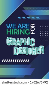 We Are Hiring Graphic Designer Poster