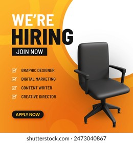 We are hiring job vacancy. Social media post template, Banner, Poster - Powered by Shutterstock