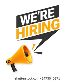 We are hiring join our team announcement. Open job vacancy, Career opportunity - Powered by Shutterstock