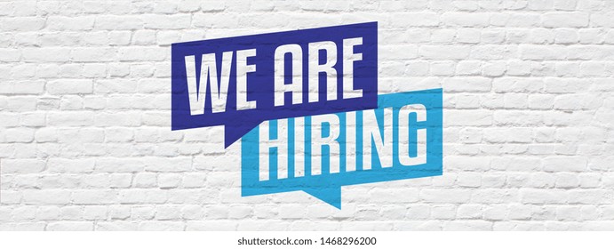 We Are Hiring On Brick Wall Banner