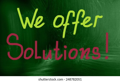 we offer solutions concept