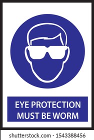 Wear Eye Protection Ppe Sign And Symbol