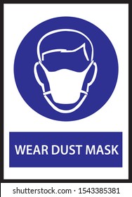 wear mask ppe sign and symbol