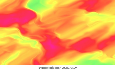 Weather Forecast Heat Map. Atmosphere Front Motion. Warm And Cold Air Masses Visualization. Fluid Motion Heat Wave.  