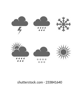 Weather Icon Set Stock Illustration 233841640