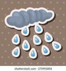 Weather Rainy Day Cartoon Sticker Icon Stock Illustration 275991854