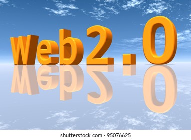 Web 2.0 Computer generated 3D illustration