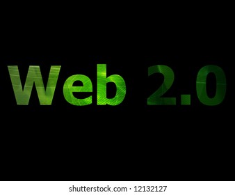 The Web 2.0 symbol which represents the internet