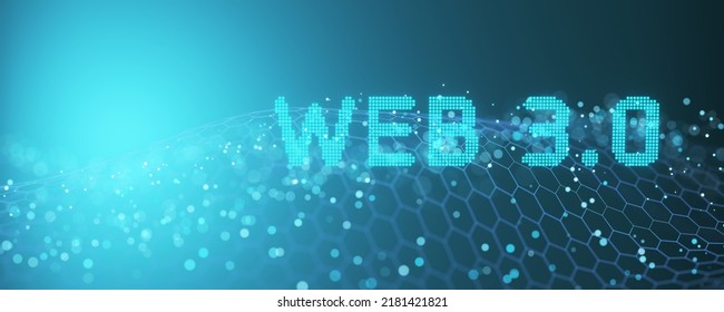 WEB 3.0 The Concept Of Decentralized Internet. Connection Between Parents. P2p Network. 3d Render..