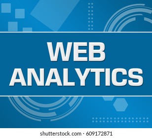 Web Analytics Abstract Blue Background Square 
