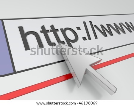 Web browser. Internet concept. Arrow sign. High resolution image