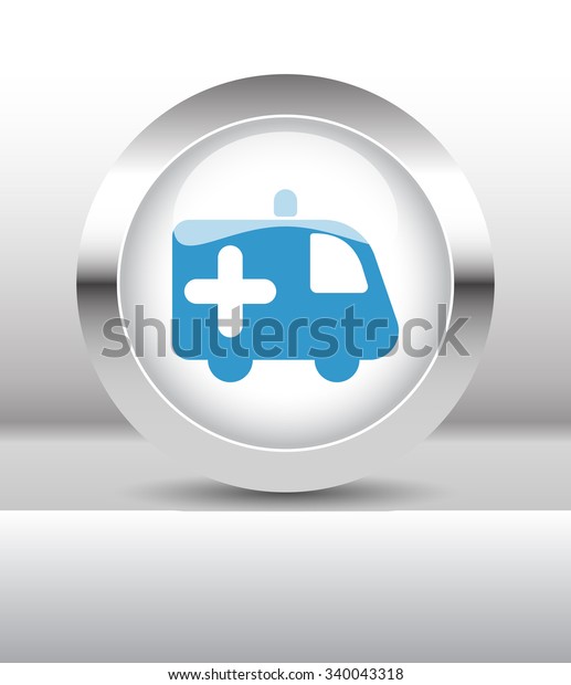 Web\
button with Ambulance illustration on abstract\
table