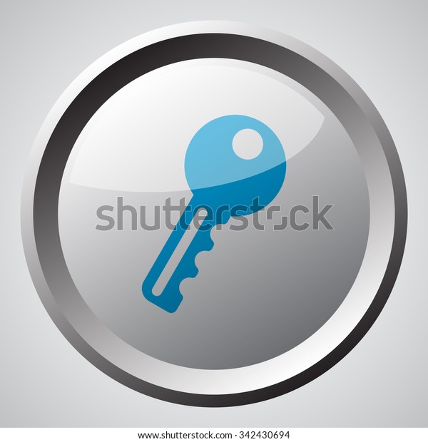 Web button with blue Key icon\
