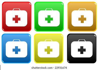 Web button - medicine cabinet - Powered by Shutterstock