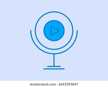 Web cam icon. E-learning icon design. Solid vector icon. Simple filled and outline icon.