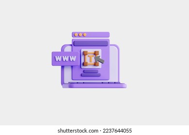 web design 3d render illustration