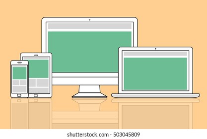 Web Design Template Copy Space Concept