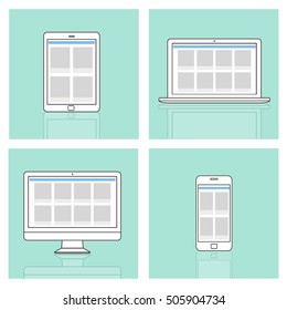 Web Design Template Copy Space Concept